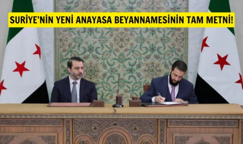 Yeni Suriye anayasa beyannamesinin tam metni!